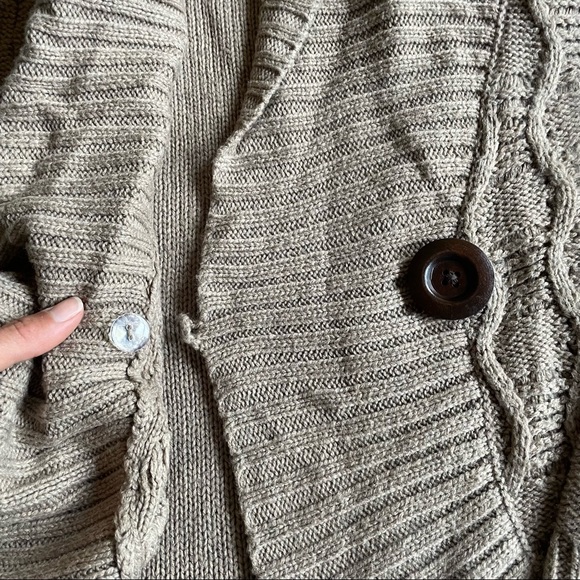 Mossimo Cabled Cardigan - Tan, Size Small - Picture 3 of 5